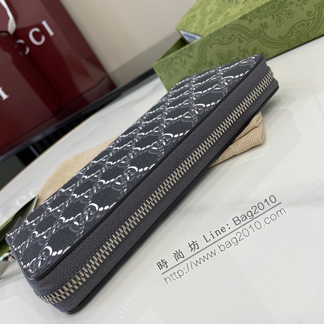 Gucci專櫃古馳最新款全拉鏈錢包男士長錢包 jh2459型號：802023